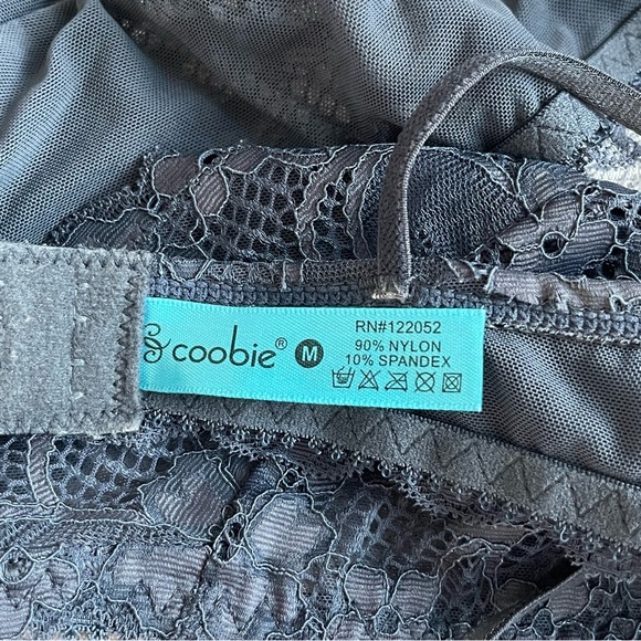 Coobie wireless blue stretch lace bra w/back closure, size M, fits 34B - Picture 4 of 4